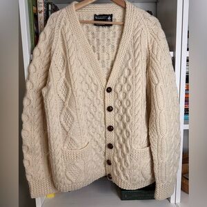 Standun Irish Cable Knit Cardigan.  Size XL